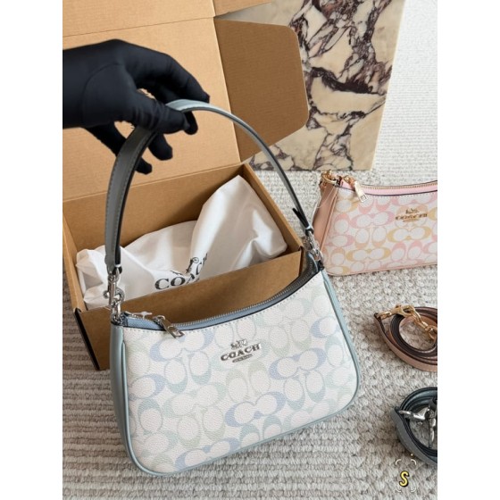 Teri Shoulder Bag in Pastel Signature Canvas